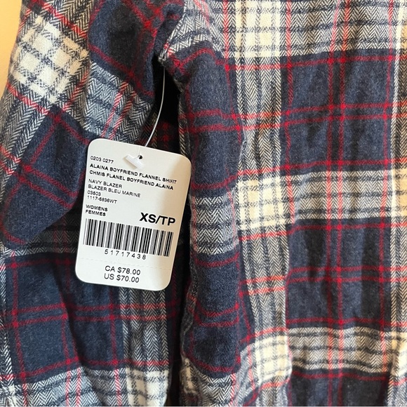 Roots Flannel Multi - Size Women’s XS - Picture 3 of 4